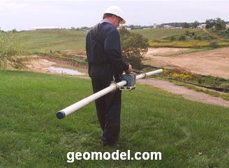 Hand-carried shallow (EM) electromagnetic (terrain) conductivity survey